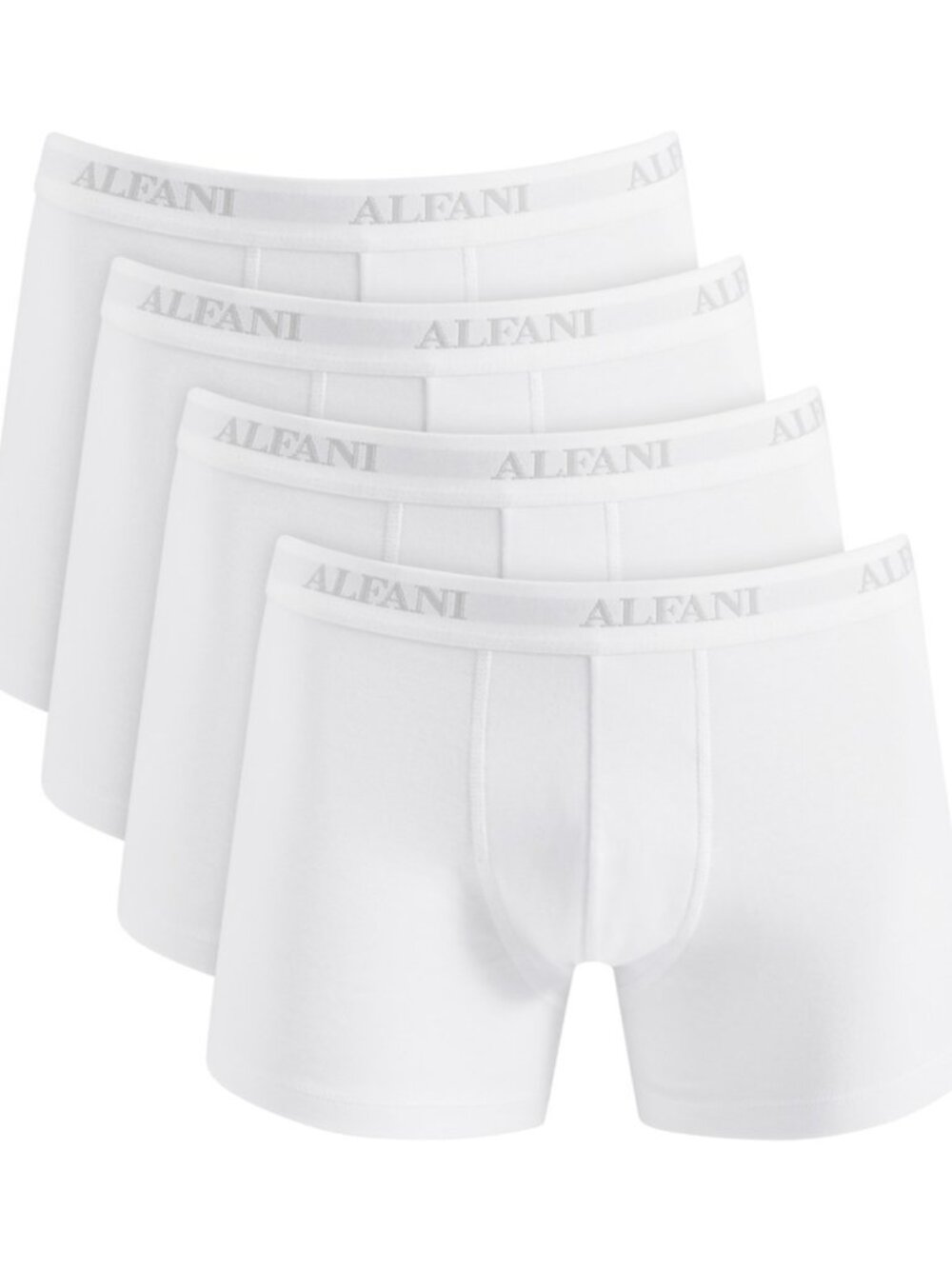 Alfani Men’s 4-Pack Trunks 100% Cotton White Tagless Small